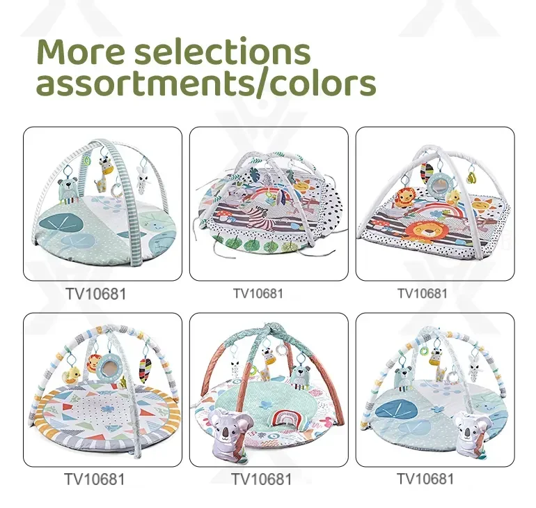 Baby Play Mat Gyms, “Forest Leaf” Shape, with Wooden Stand · TV10681 · detail image 7 of 8