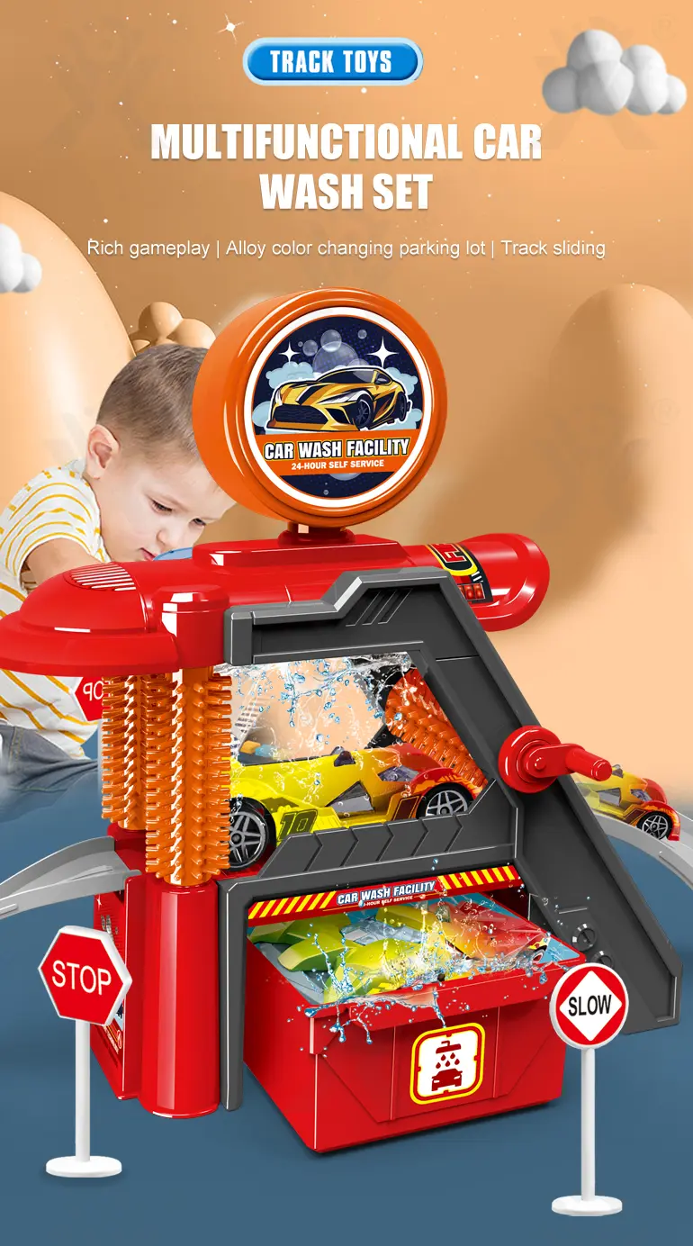 Car Wash Toy Sets, Equipped with Manual Water Spray System and Alloy Toy Car · TV10682 · detail image 1 of 8