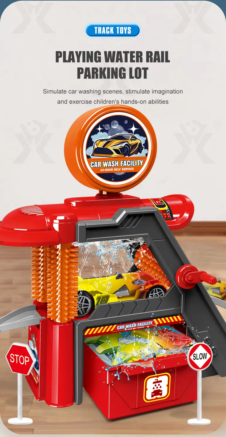 Car Wash Toy Sets, Equipped with Manual Water Spray System and Alloy Toy Car · TV10682 · detail image 3 of 8