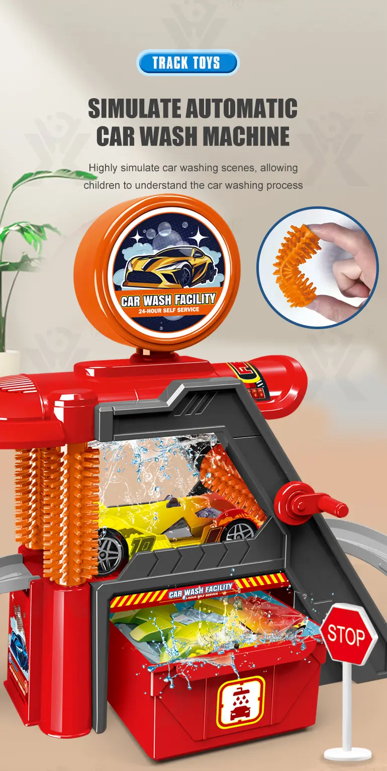 Car Wash Toy Sets, Equipped with Manual Water Spray System and Alloy Toy Car · TV10682 · detail image 4 of 8