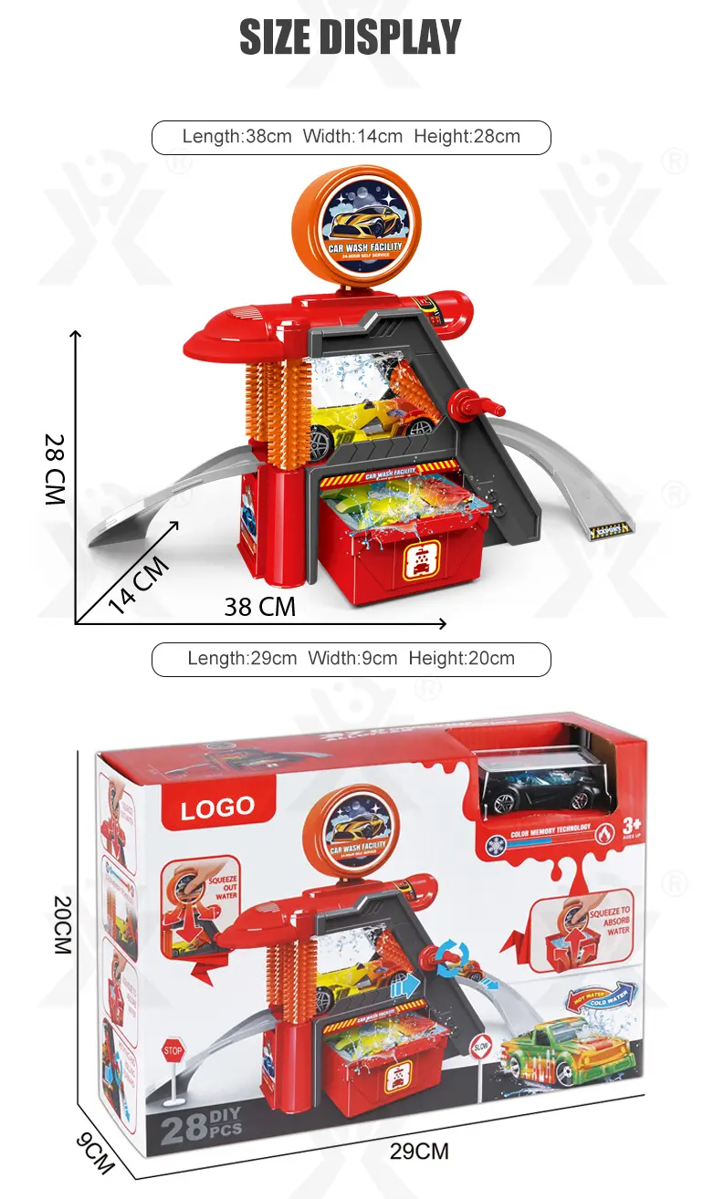 Car Wash Toy Sets, Equipped with Manual Water Spray System and Alloy Toy Car · TV10682 · detail image 8 of 8
