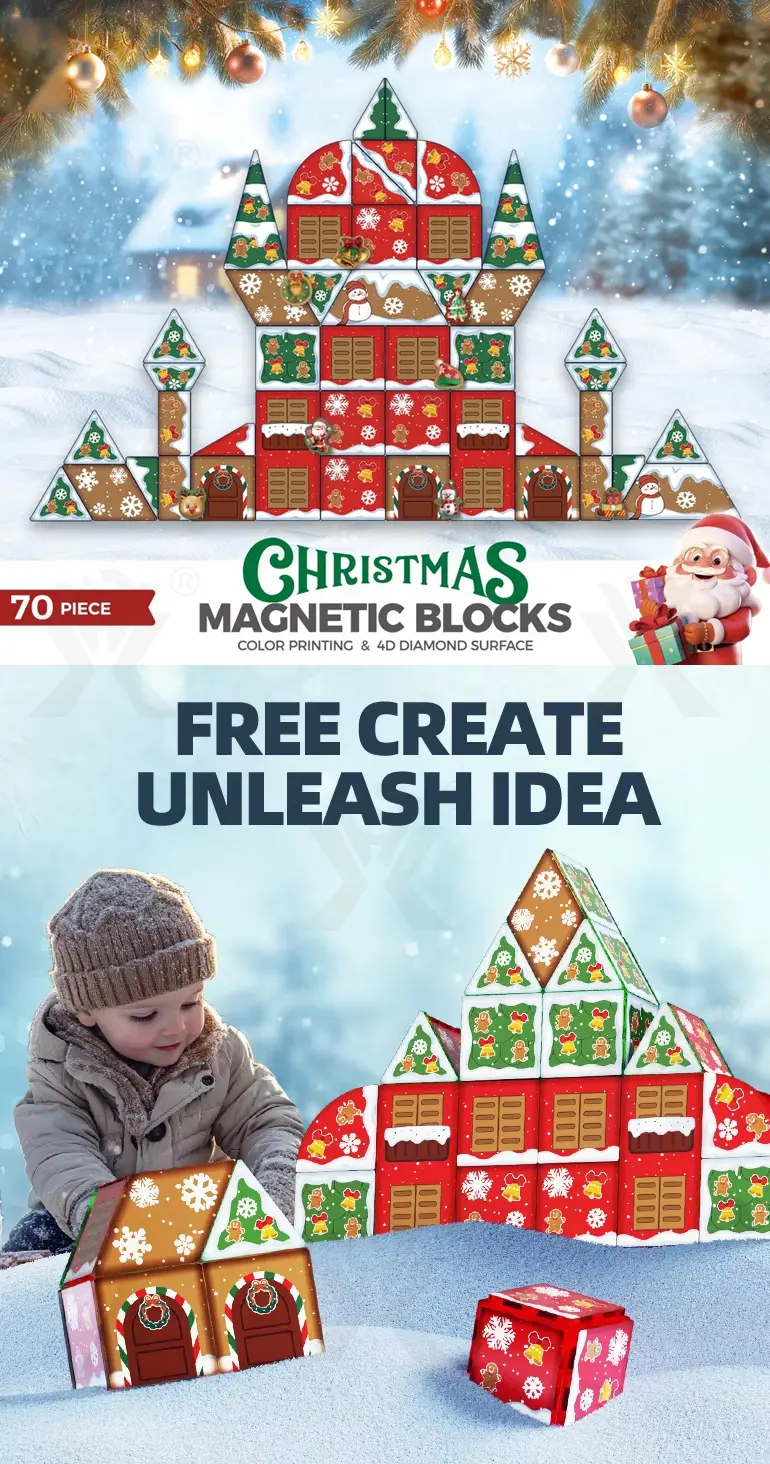 Christmas Magnetic Building Block Sets · TV10687 · detail image 1 of 4