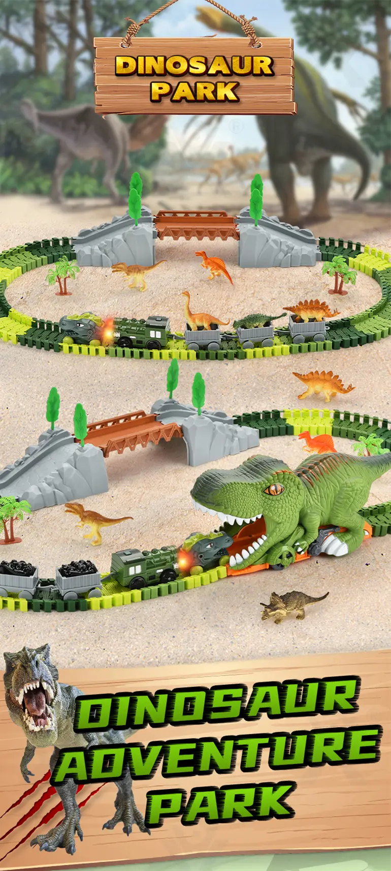 Dinosaur Themed Track Toy Sets · TV10702 · detail image 1 of 12
