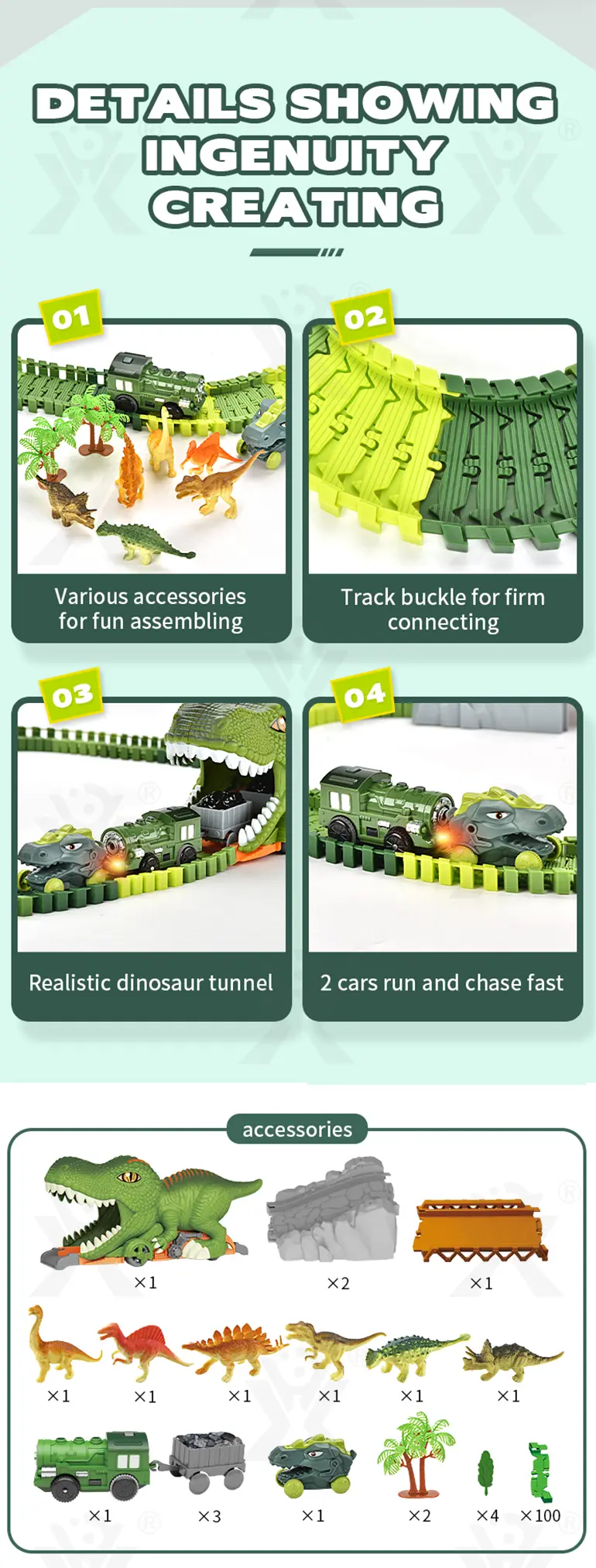 Dinosaur Themed Track Toy Sets · TV10702 · detail image 10 of 12