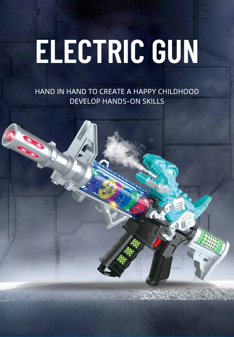 Dinosaur Electric Toy Guns with LED Lights, Sounds & Spray · TV10695 · detail image 1 of 7