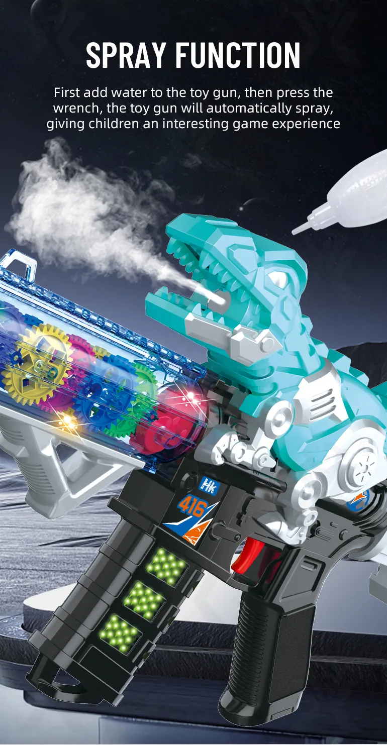 Dinosaur Electric Toy Guns with LED Lights, Sounds & Spray · TV10695 · detail image 3 of 7