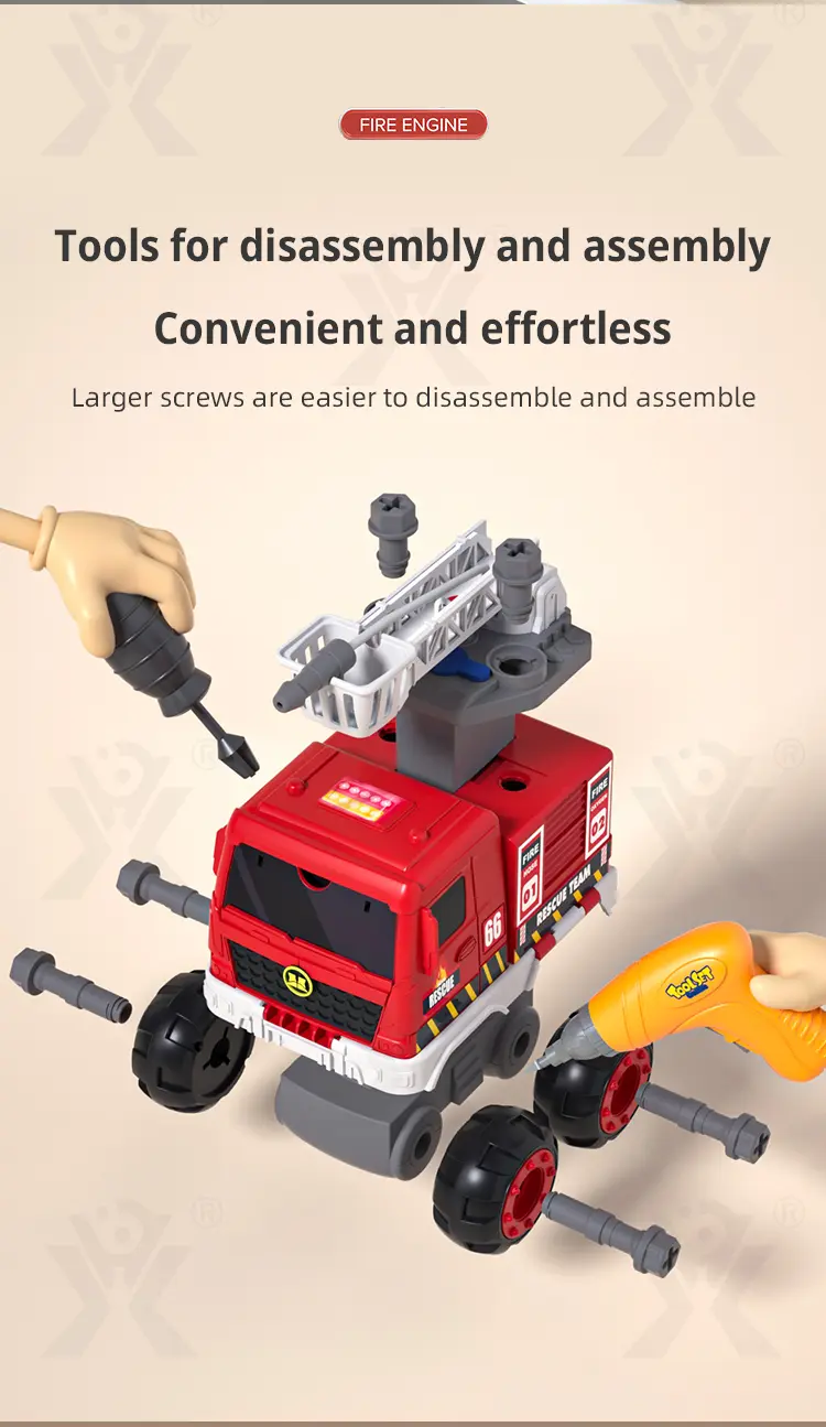 Fire Truck Toy Sets, With Deformable Track, Support OEM/ODM · TV10669 · detail image 10 of 12