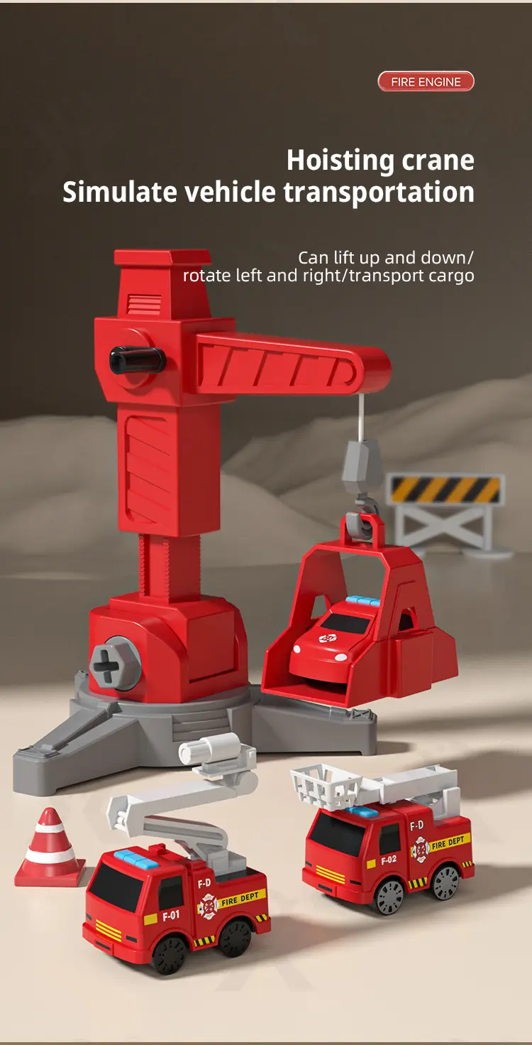Fire Truck Toy Sets, With Deformable Track, Support OEM/ODM · TV10669 · detail image 7 of 12