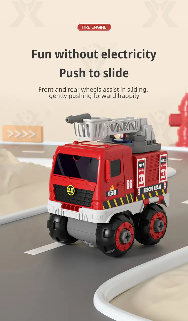 Fire Truck Toy Sets, With Deformable Track, Support OEM/ODM · TV10669 · detail image 9 of 12