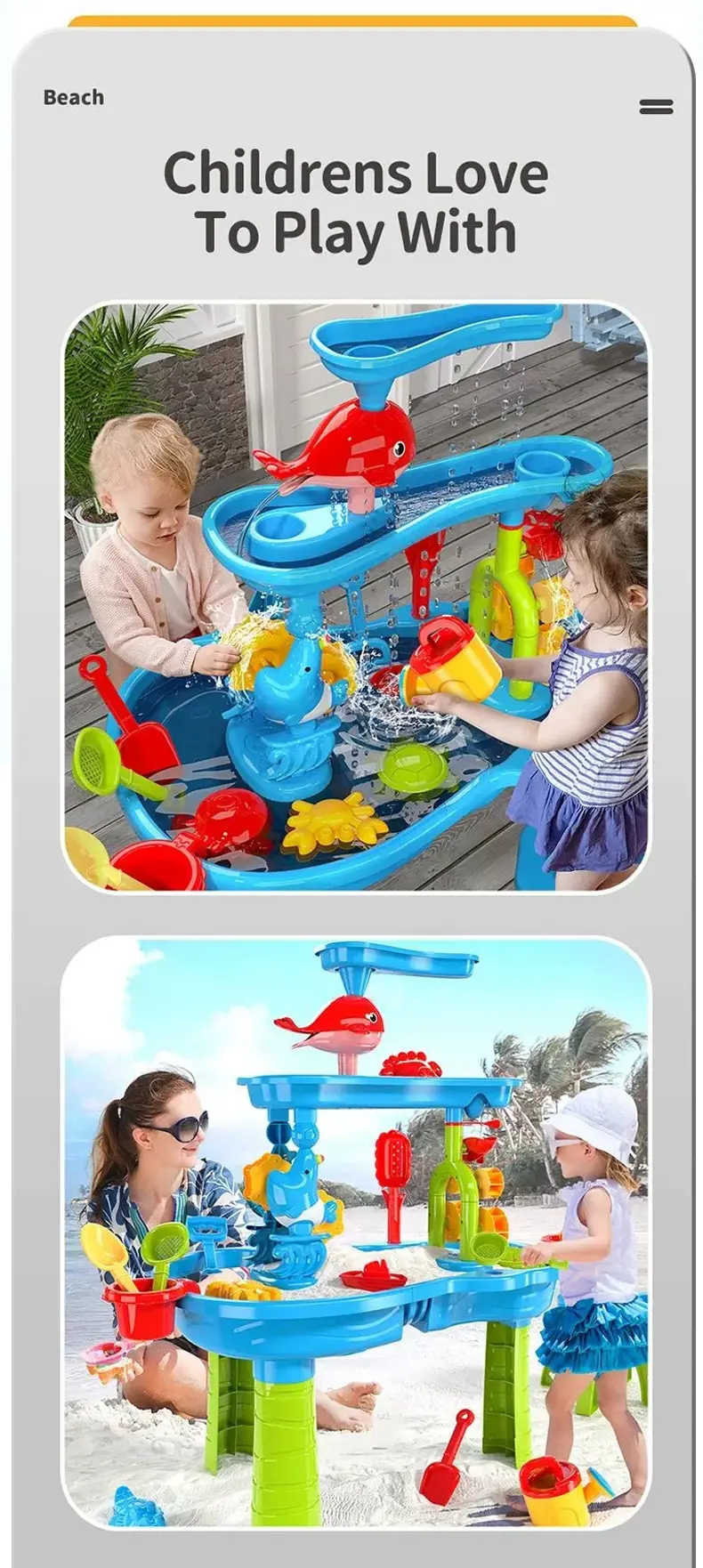 Kids Beach Water Play Table Toys · TV10704 · detail image 2 of 9