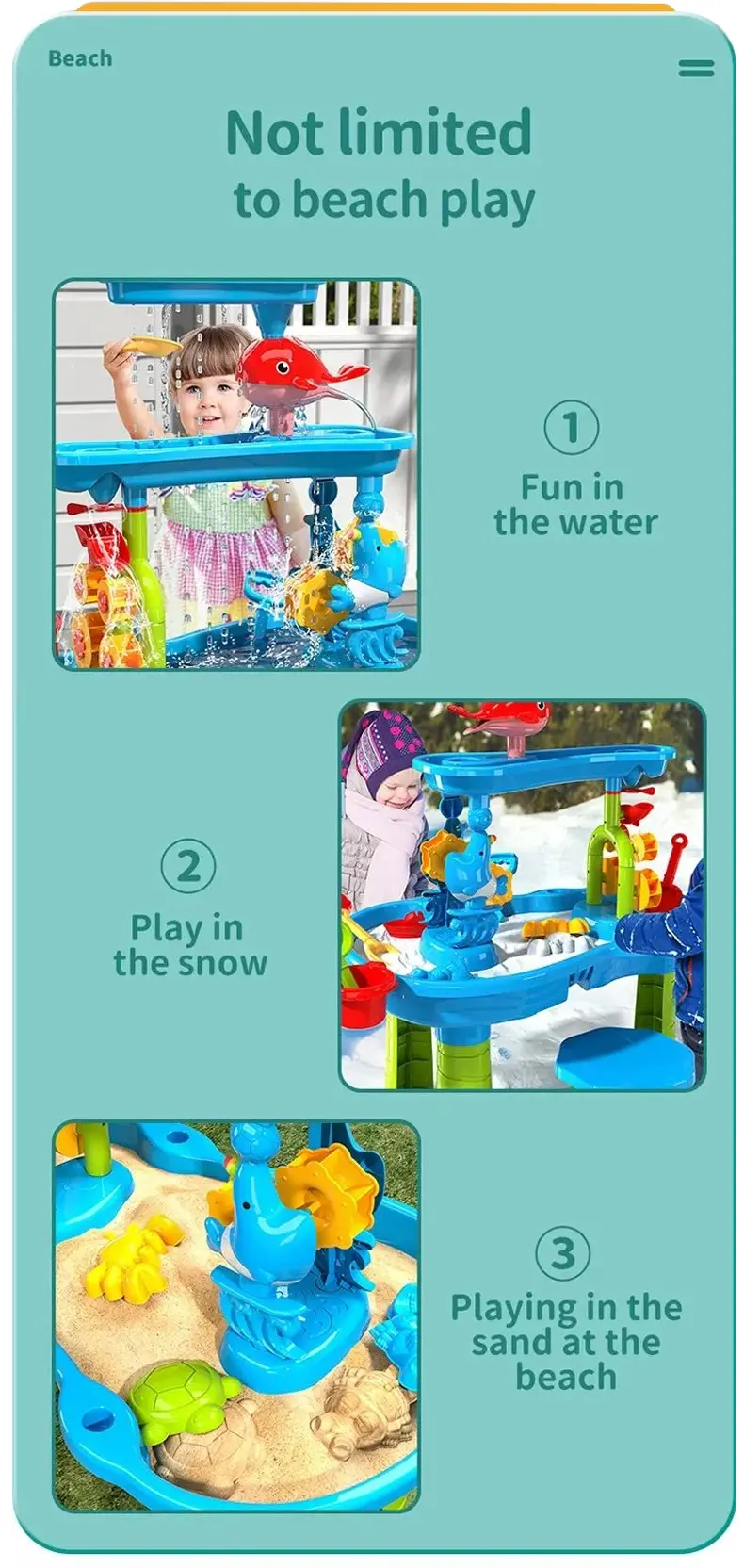 Kids Beach Water Play Table Toys · TV10704 · detail image 4 of 9