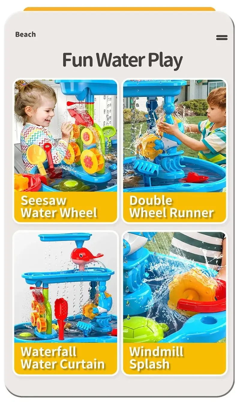 Kids Beach Water Play Table Toys · TV10704 · detail image 5 of 9