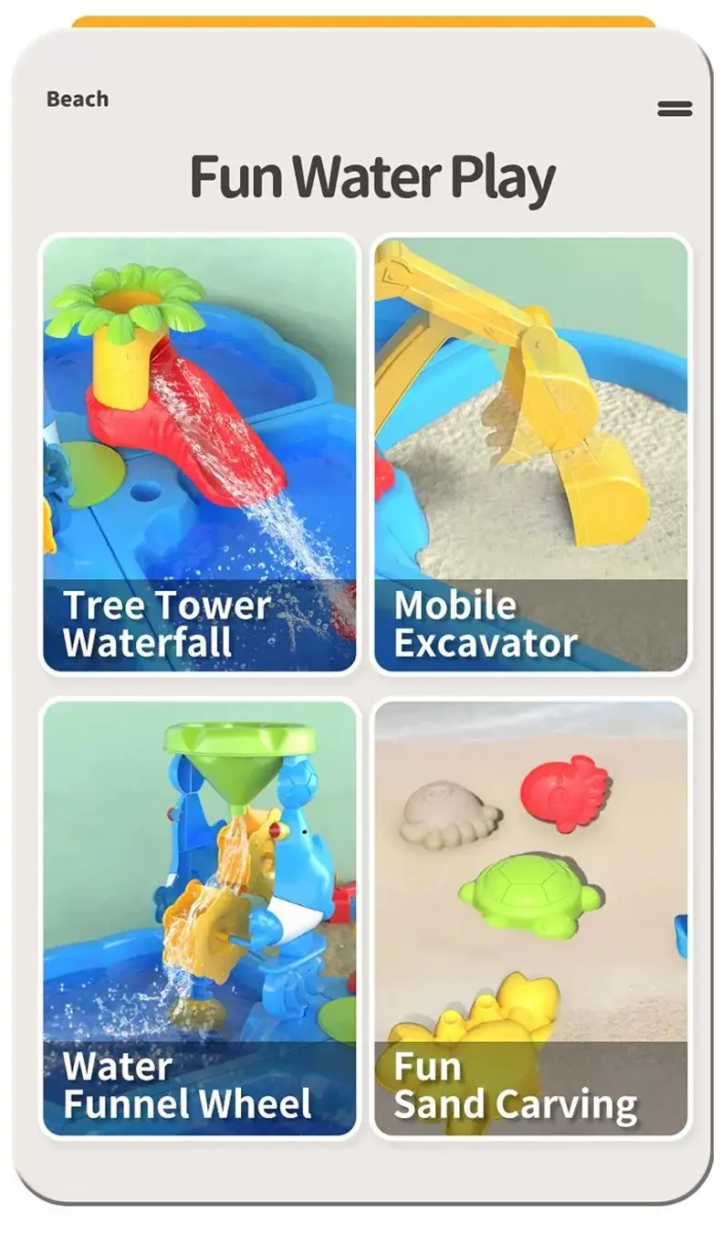Kids Beach Water Play Table Toys · TV10704 · detail image 7 of 9