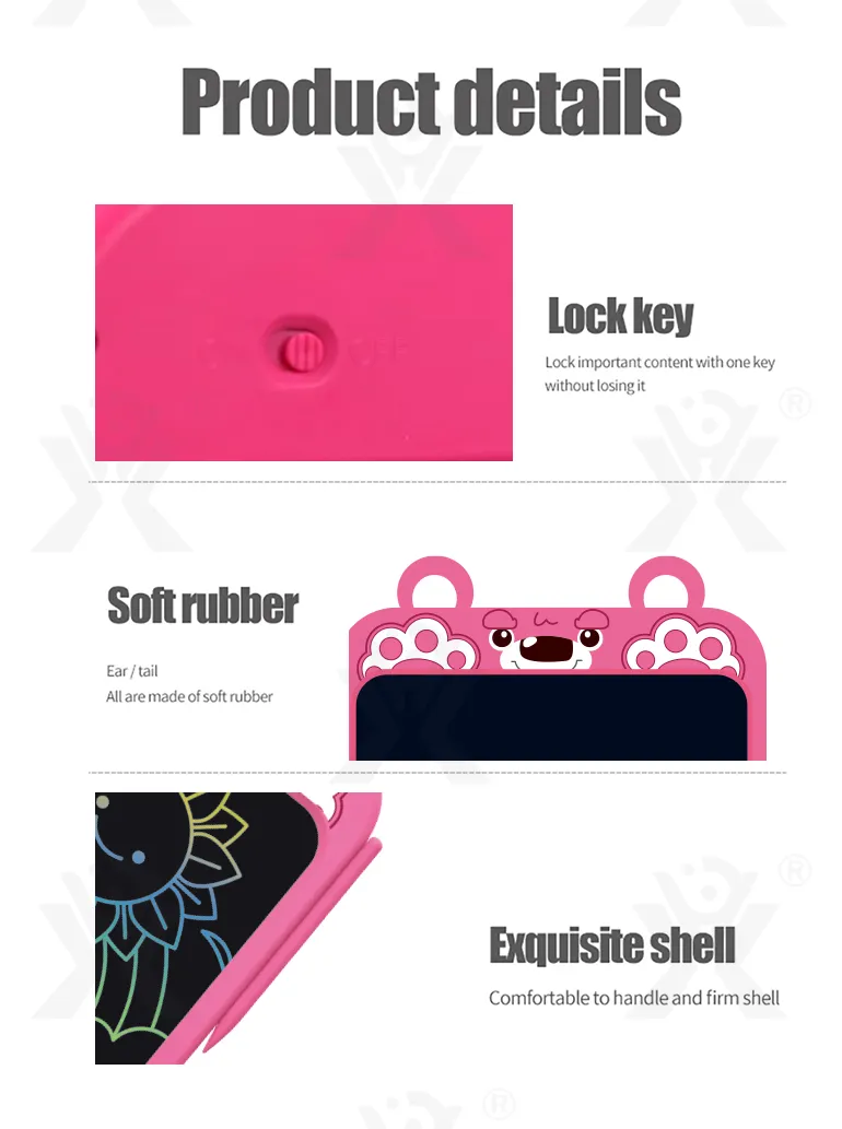 Animal-Themed LCD Writing Tablets, Bulk Writing and Drawing Toys for Sale · TV10697 · detail image 7 of 9