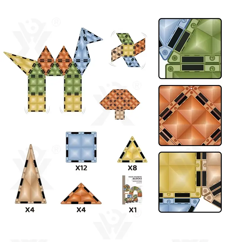 Magnetic Building Block Sets, Stimulate Children’s 3D Imagination · TV10701 · detail image 8 of 9