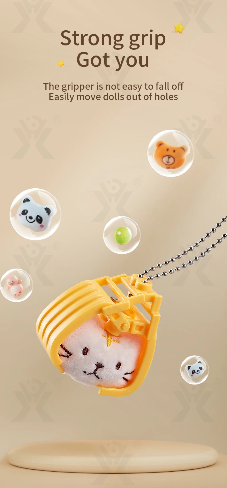 Astronaut-Themed Mini Claw Machine Toy with Plush Dolls, Sound & Light Effects, and Surprise Eggs · TV10698 · detail image 3 of 11