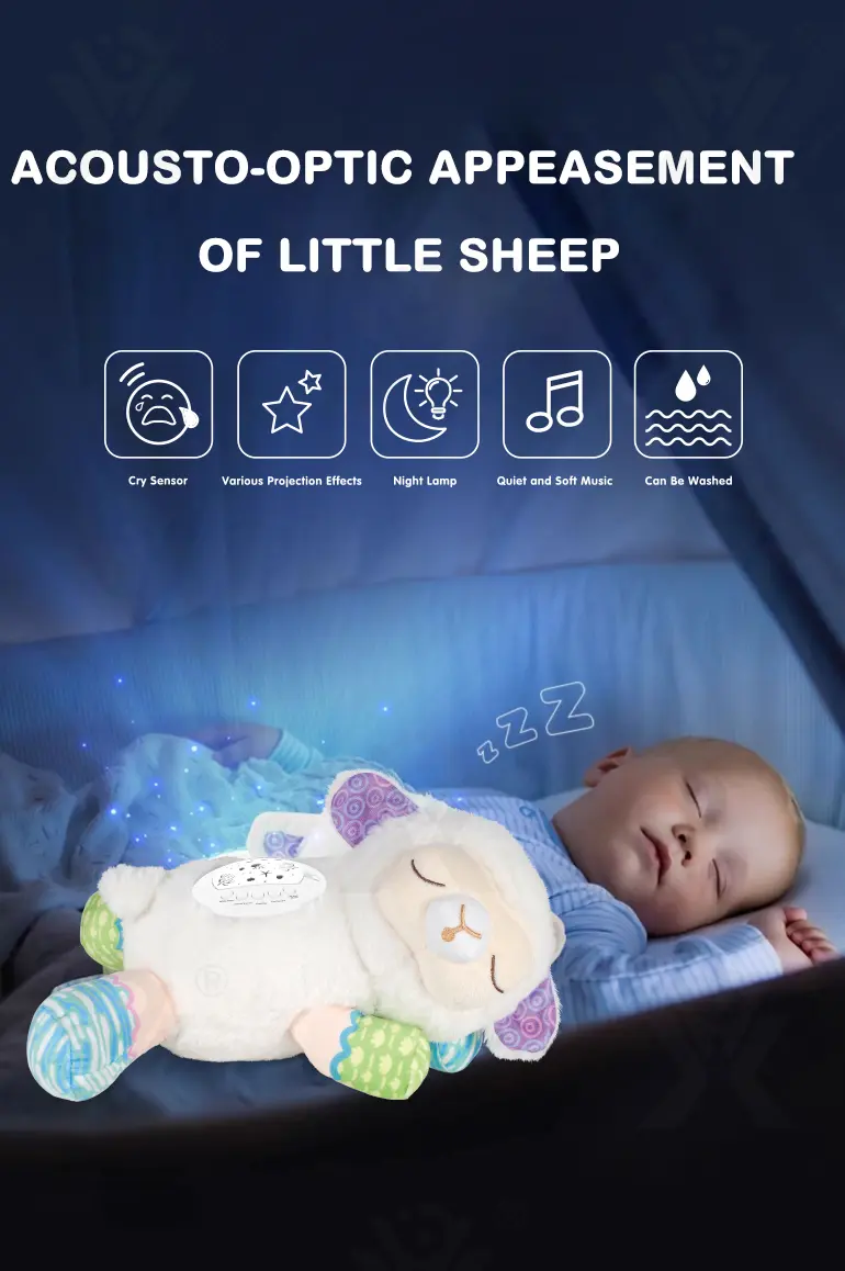 Multifunktionale Baby Beruhigungspuppen-Mit intelligentem Schreisensor, beruhigender Musik, um Ihr Baby zu trösten·TV10674·Detailbild 1 von 8