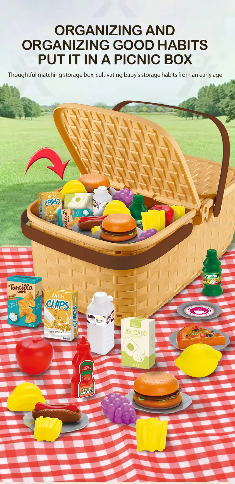 Picnic Pretend Play Toy Sets for Kid · TV10680 · detail image 3 of 6