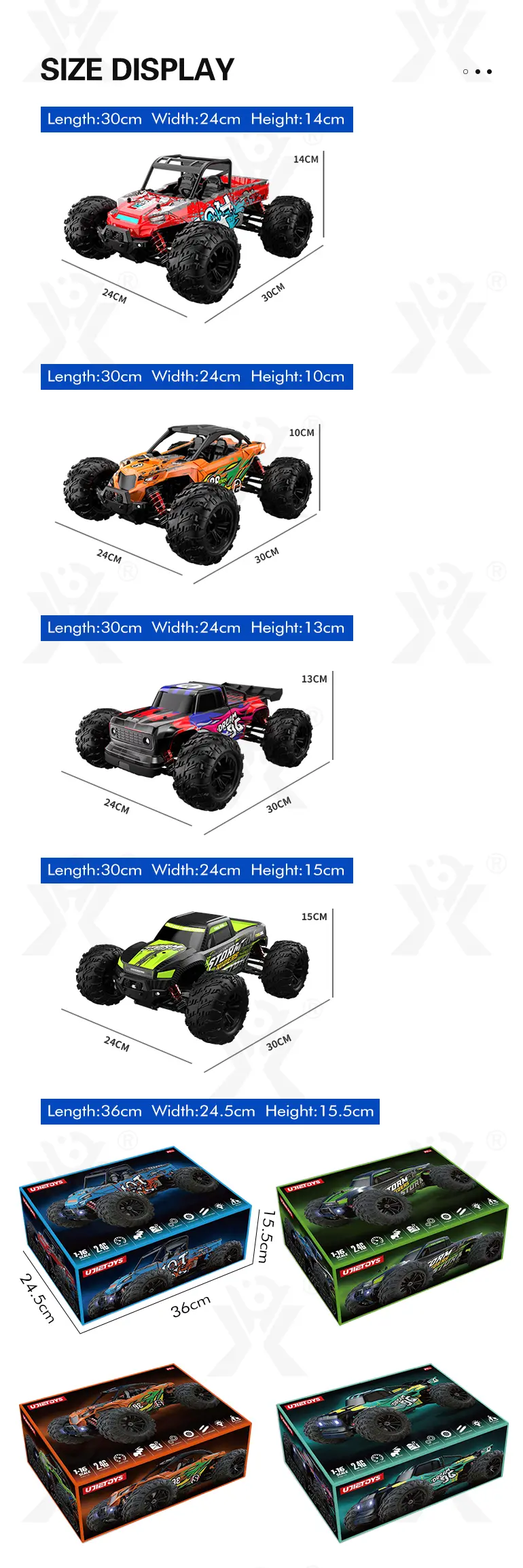 High-Speed RC Cars, 36km/h, 1:16 Simulation Car Body, Six Colors Available · TV10703 · detail image 12 of 12