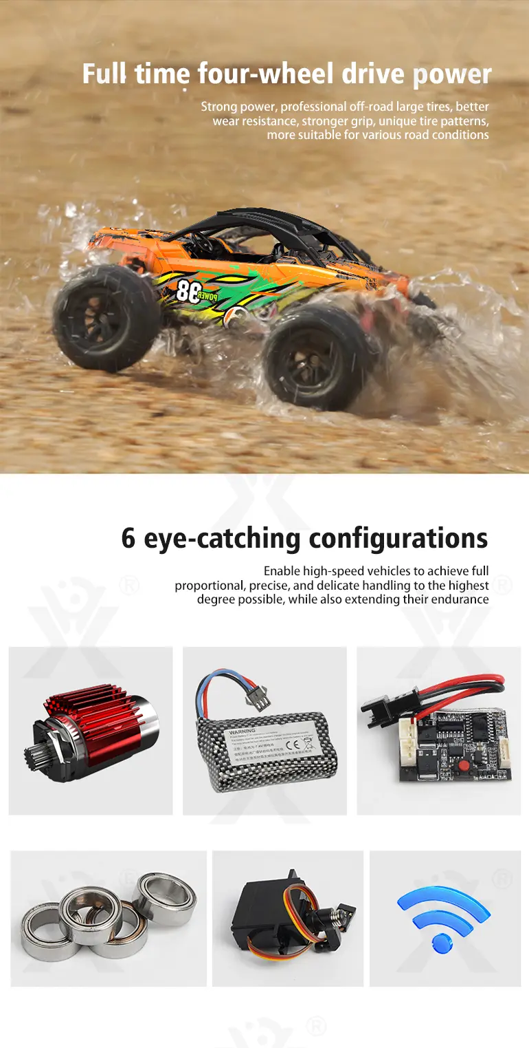 High-Speed RC Cars, 36km/h, 1:16 Simulation Car Body, Six Colors Available · TV10703 · detail image 2 of 12