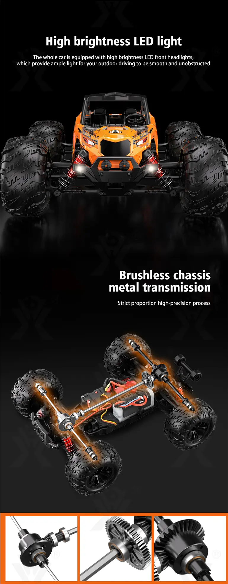 High-Speed RC Cars, 36km/h, 1:16 Simulation Car Body, Six Colors Available · TV10703 · detail image 5 of 12