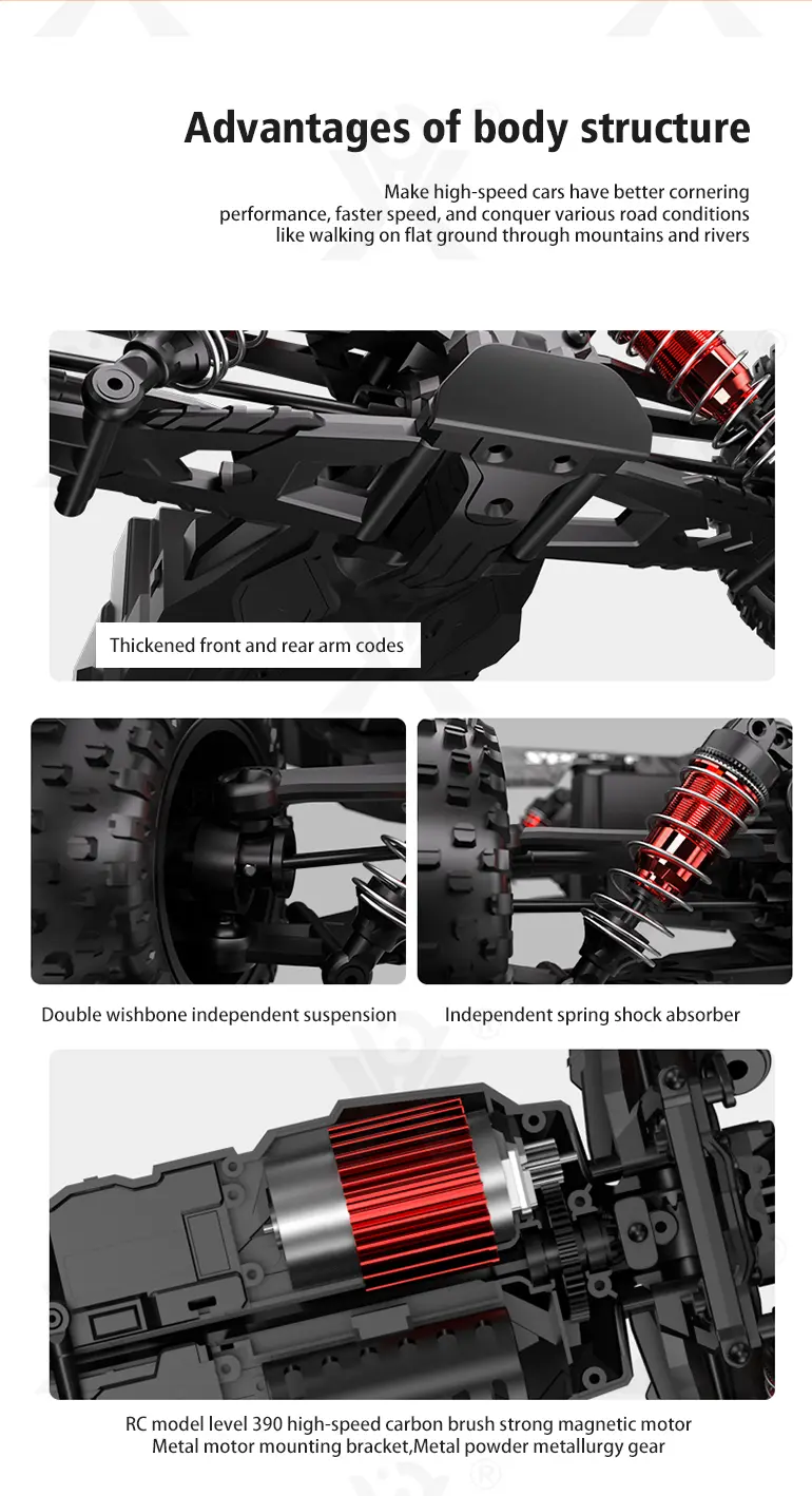 High-Speed RC Cars, 36km/h, 1:16 Simulation Car Body, Six Colors Available · TV10703 · detail image 6 of 12