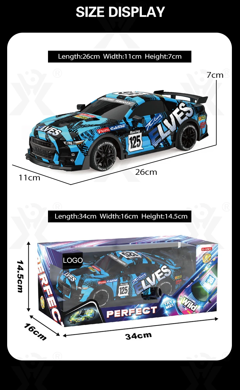 Remote Control Racing Car, 1:18 Scale Ducati Co-branded with LED Lights and Glow Tires · TV10699 · detail image 6 of 6