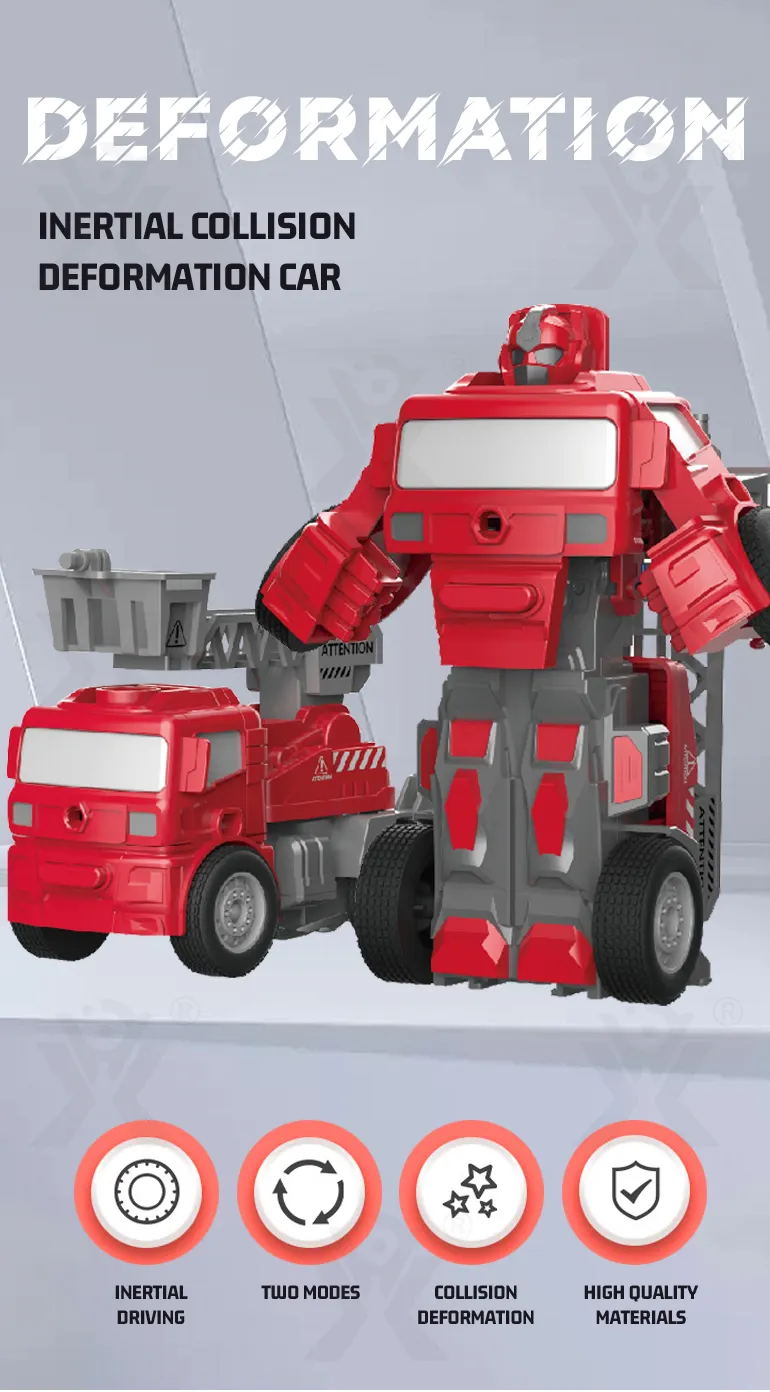 Transforming Construction Truck Toys, Bulk Friction Toy Car with Collision Auto-Transform · TV10690 · detail image 1 of 7