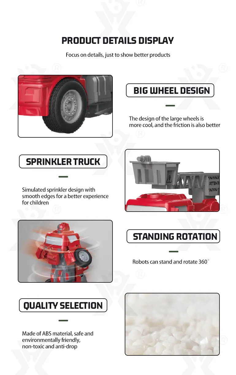 Transforming Construction Truck Toys, Bulk Friction Toy Car with Collision Auto-Transform · TV10690 · detail image 5 of 7