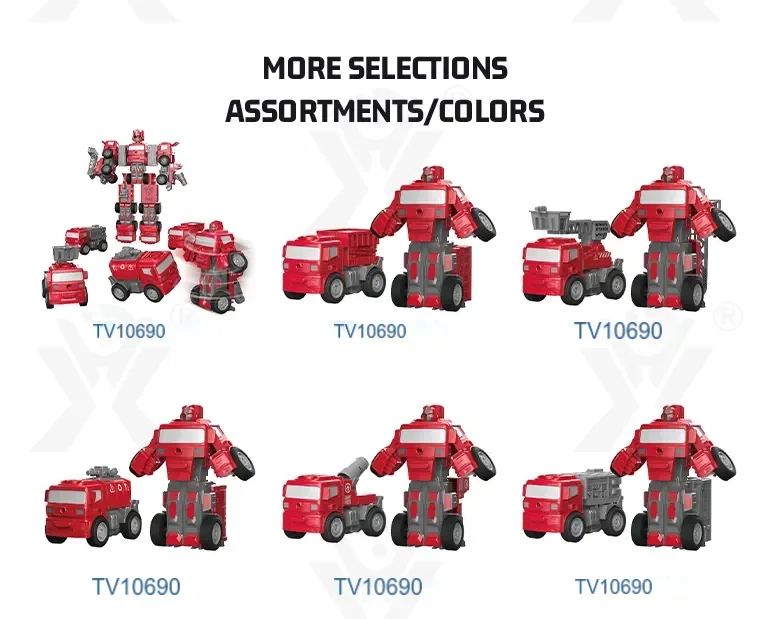 Transforming Construction Truck Toys, Bulk Friction Toy Car with Collision Auto-Transform · TV10690 · detail image 6 of 7