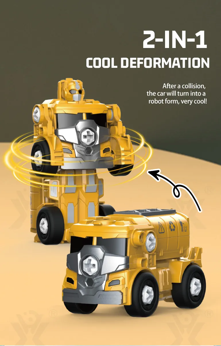 5-in-1 Transforming Construction Vehicle Robot Toy Set for Kids · TV10689 · detail image 4 of 8