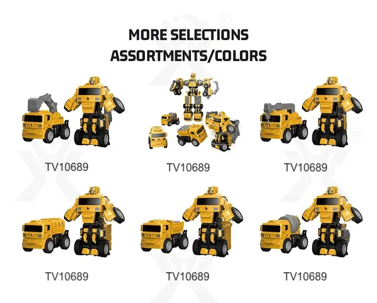 5-in-1 Transforming Construction Vehicle Robot Toy Set for Kids · TV10689 · detail image 7 of 8