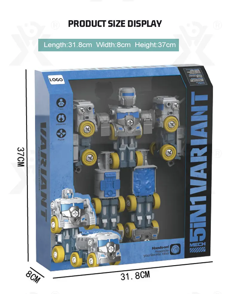 5-in-1 Transforming Construction Robot Toy Set for Kids · TV10688 · detail image 8 of 8