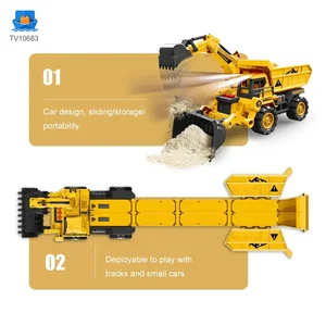 Construction Vehicle Toy Set, Includes a Toy Cars and a Modular Track Component · TV10683 · product photo 4 of 8