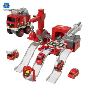 Fire Truck Toy Sets, With Deformable Track, Support OEM/ODM