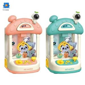 Astronaut-Themed Mini Claw Machine Toy with Plush Dolls, Sound & Light Effects, and Surprise Eggs