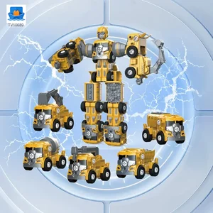 5-in-1 Transforming Construction Vehicle Robot Toy Set for Kids · TV10689 · product photo 2 of 6