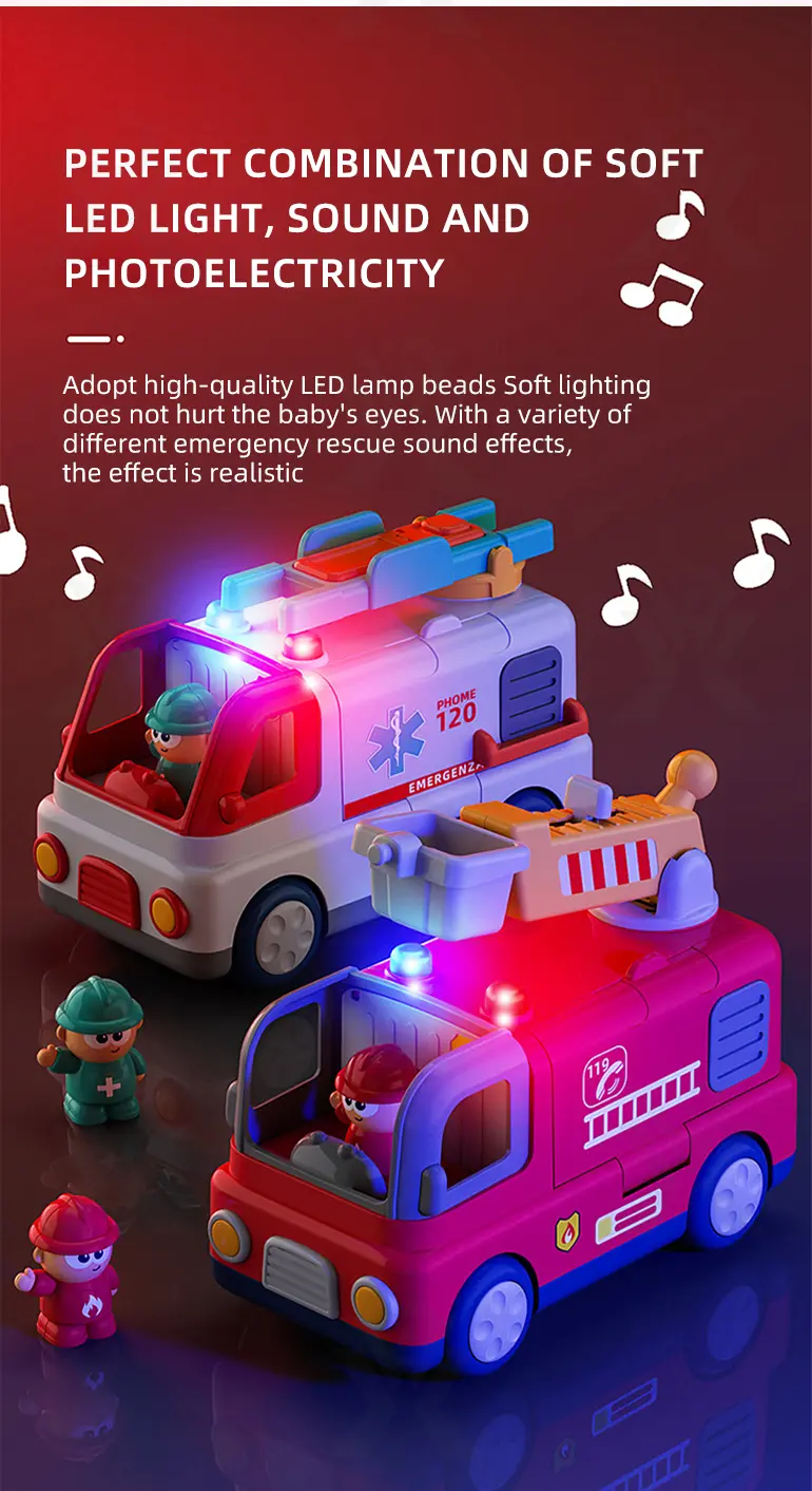 Interactive Firefighter Truck Toy with Rotating Ladder, Sound & Light Effects · TV10667 · detail image 6 of 9