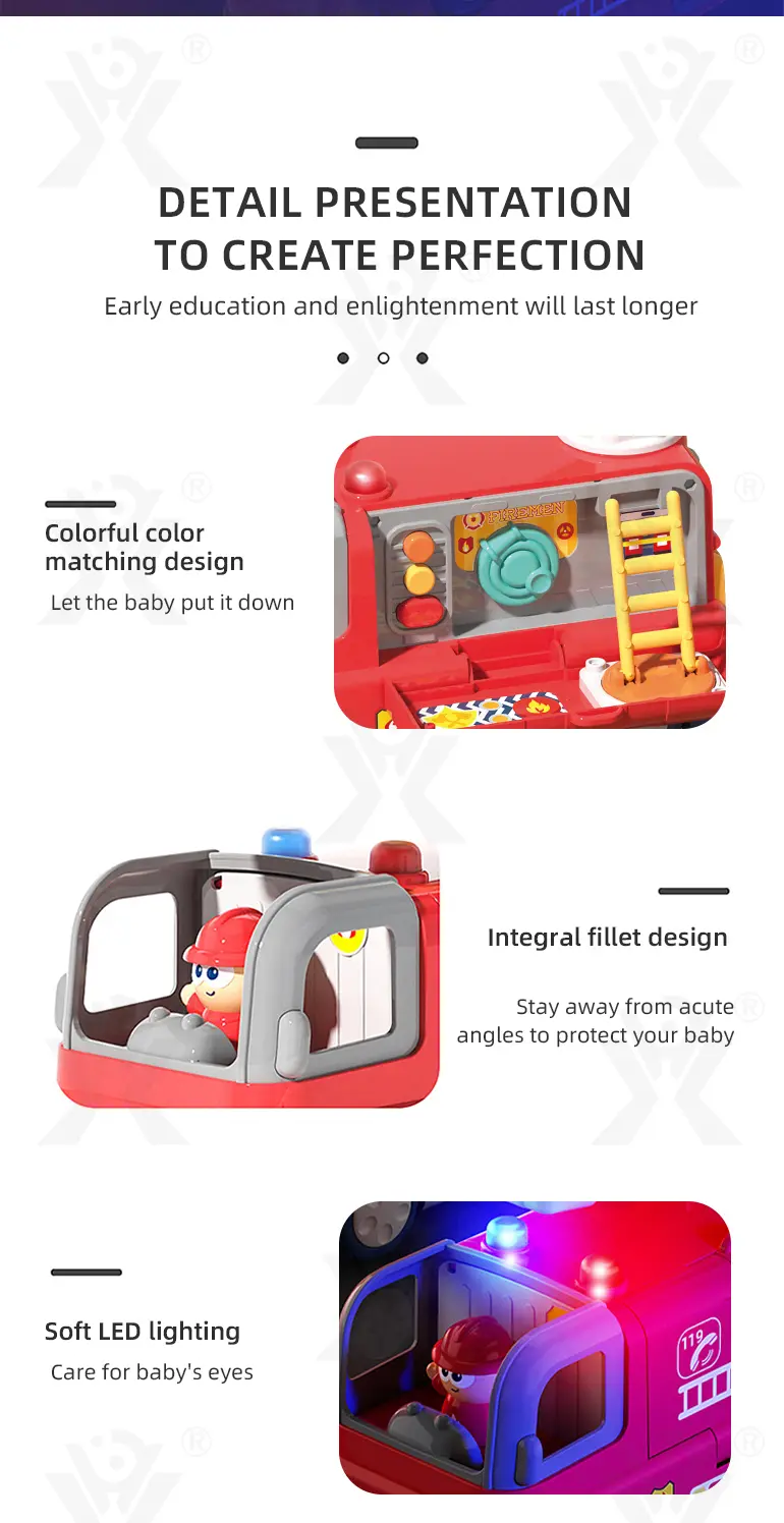 Interactive Firefighter Truck Toy with Rotating Ladder, Sound & Light Effects · TV10667 · detail image 7 of 9