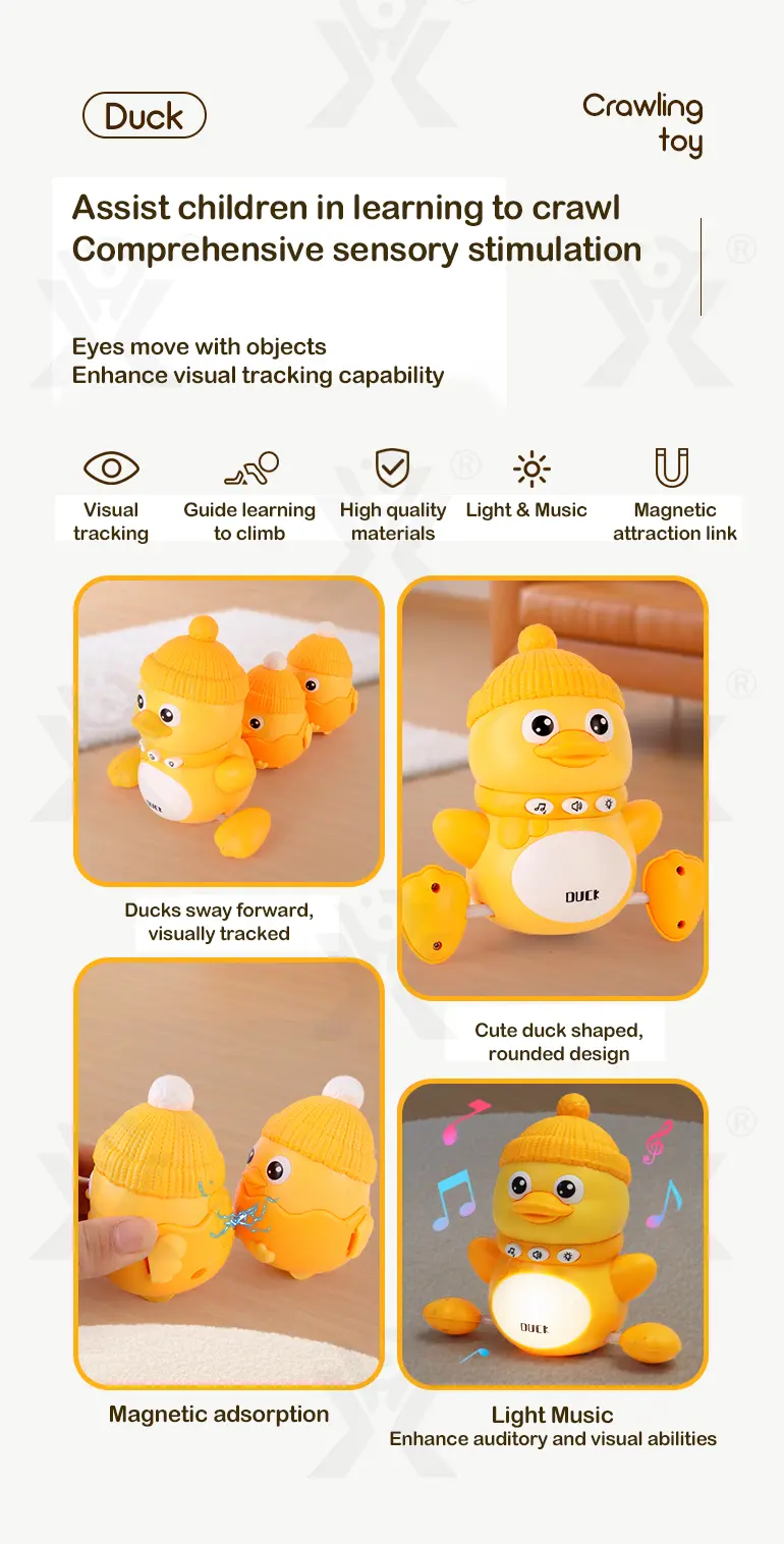 Magnetic Crawling Duck Toy for Babies-Music, Light & Interactive Play · TV10665 · detail image 2 of 9