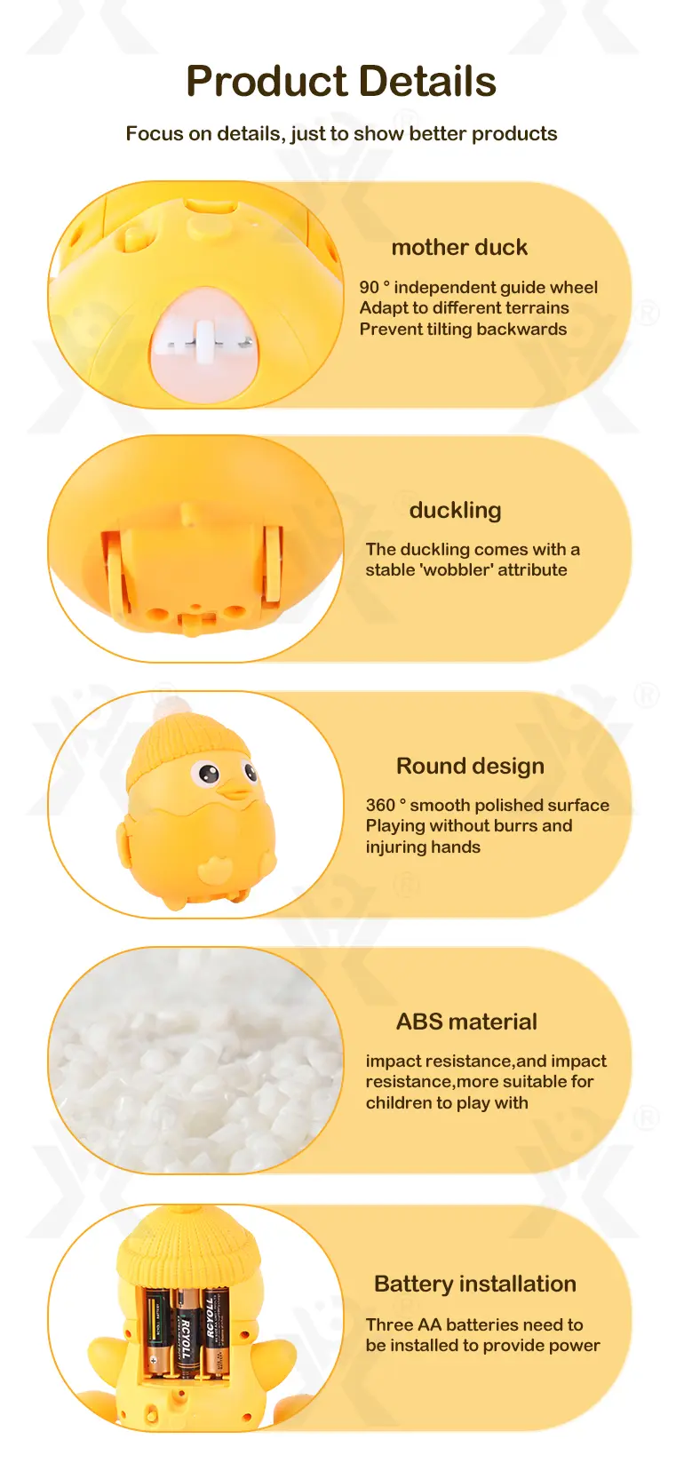 Magnetic Crawling Duck Toy for Babies-Music, Light & Interactive Play · TV10665 · detail image 7 of 9