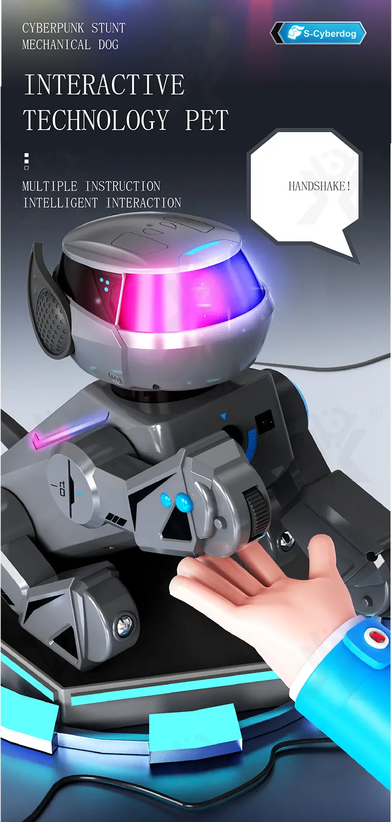 Smart Toy Robot Dogs with Remote Control, Dance & Light Show · TV10664 · detail image 8 of 15