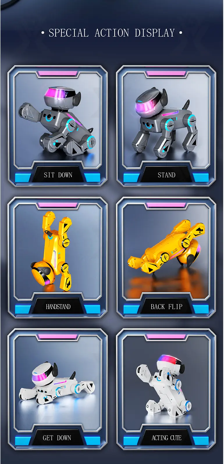 Smart Toy Robot Dogs with Remote Control, Dance & Light Show · TV10664 · detail image 9 of 15