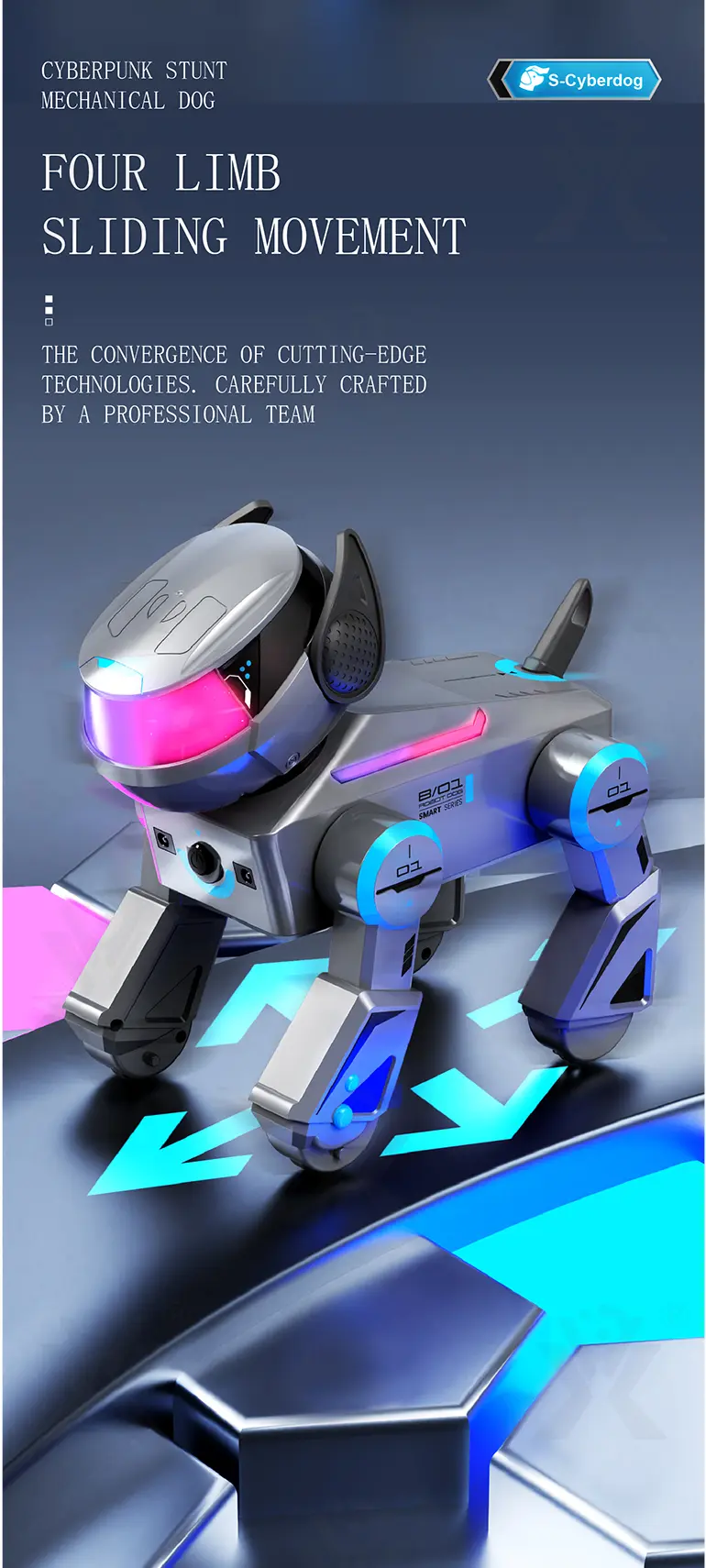 Smart Toy Robot Dogs with Remote Control, Dance & Light Show · TV10664 · detail image 11 of 15