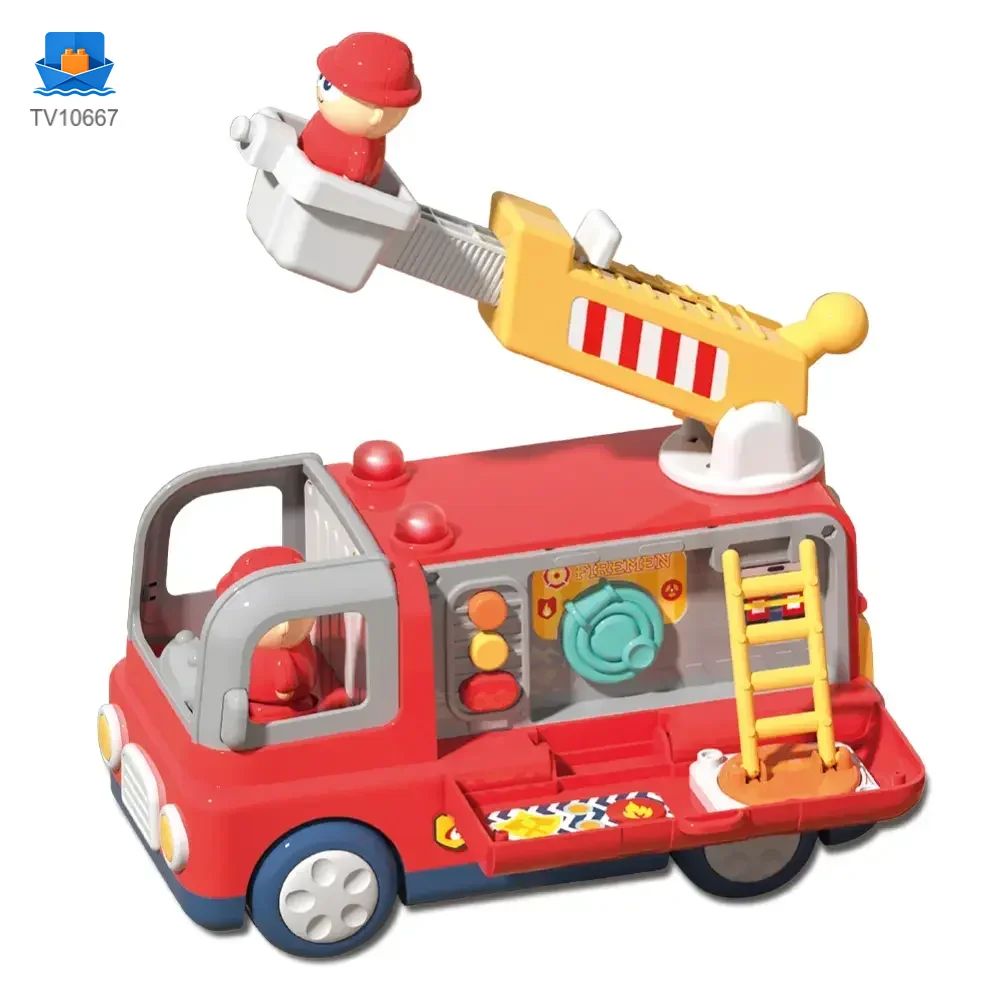 Interactive Firefighter Truck Toy with Rotating Ladder, Sound & Light Effects · TV10667 · product photo 1 of 7
