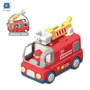 Interactive Firefighter Truck Toy with Rotating Ladder, Sound & Light Effects · TV10667 · product photo 2 of 7