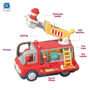 Interactive Firefighter Truck Toy with Rotating Ladder, Sound & Light Effects · TV10667 · product photo 3 of 7