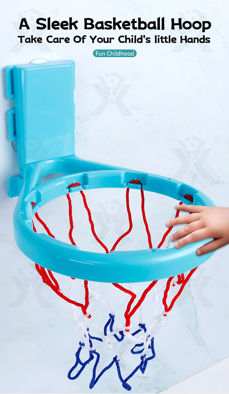 2-in-1 Kids’ Bath Basketball Hoop Toy with Suction Cups & Straps · TV10647 · detail image 5 of 9