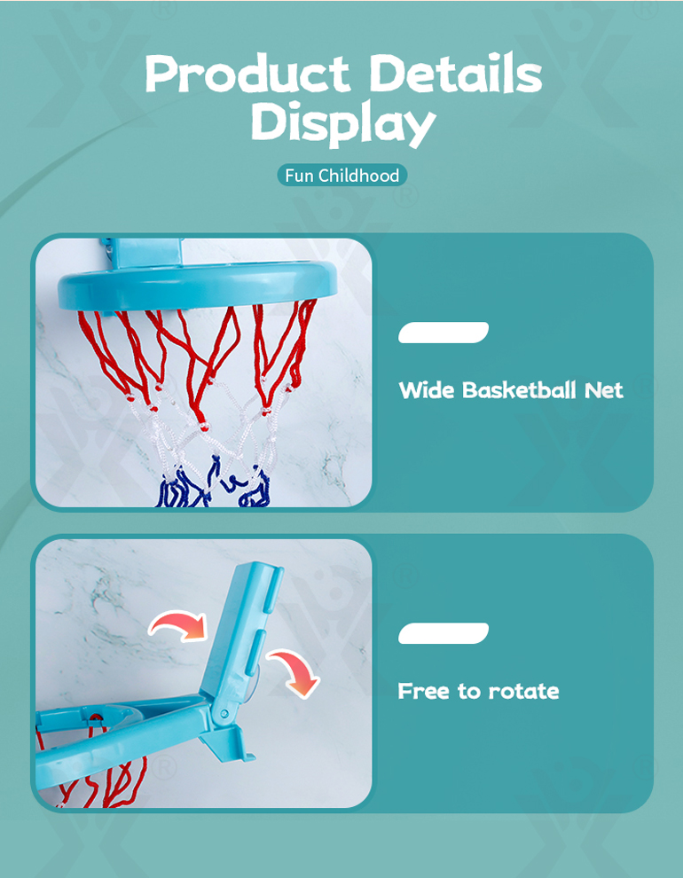 2-in-1 Kids’ Bath Basketball Hoop Toy with Suction Cups & Straps · TV10647 · detail image 7 of 9