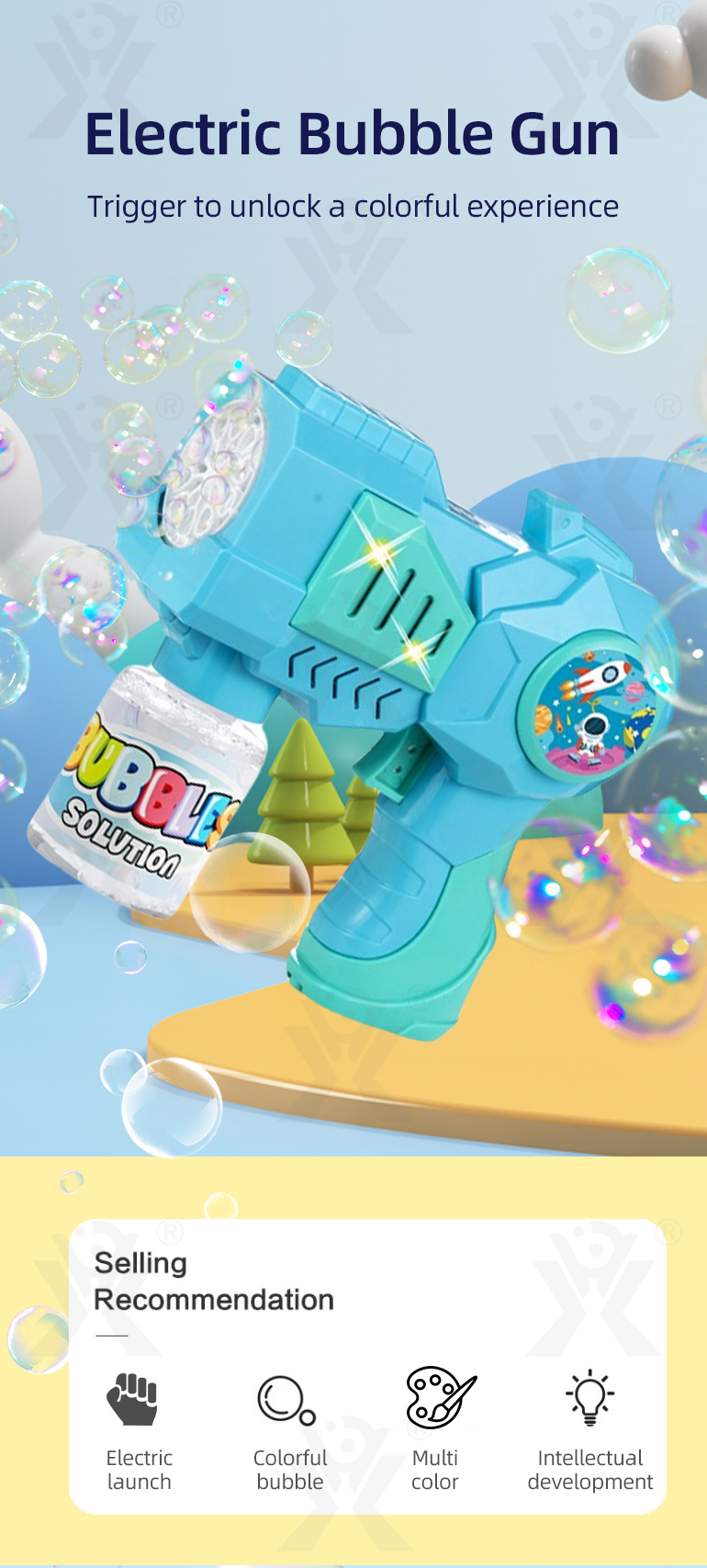 Porous Electric Bubble Gun Toy · TV10645 · detail image 1 of 8